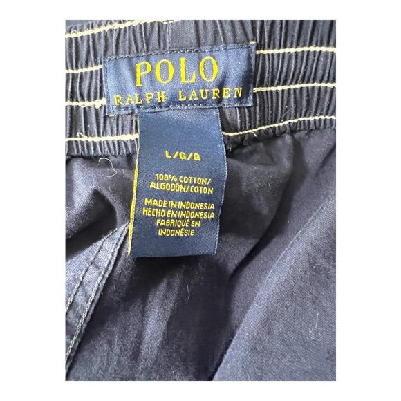 Polo Ralph Lauren Logo Track Pants Blue and Yellow Size L EUC - Picture 6 of 9